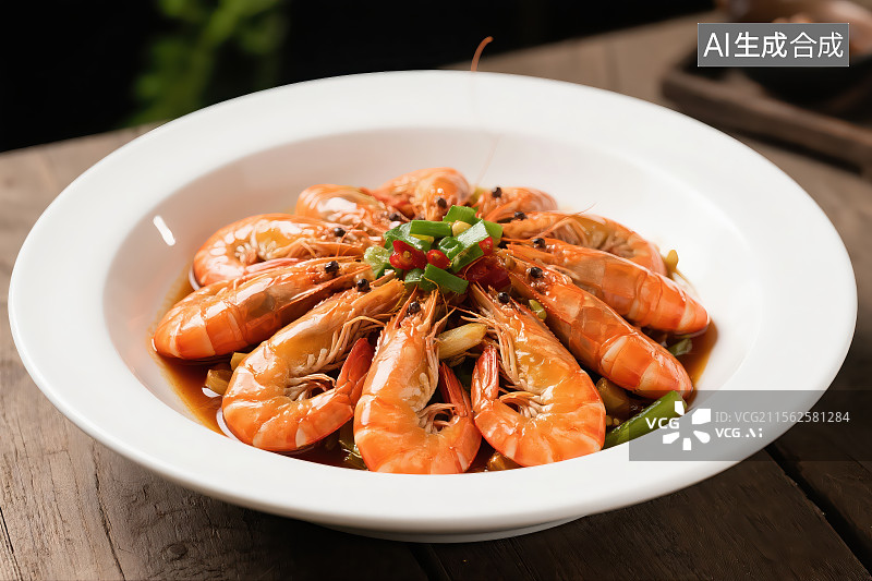 【AI数字艺术】一盆油爆虾 高端图片素材