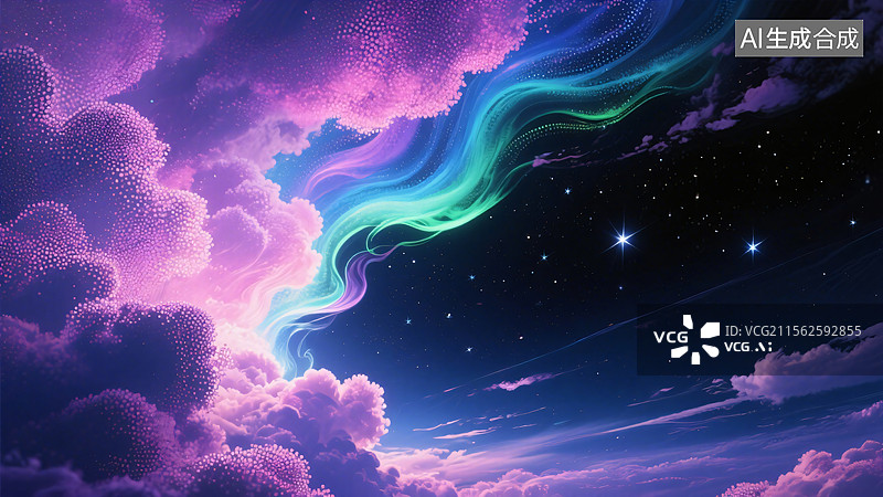 【AI数字艺术】梦幻星空图片素材