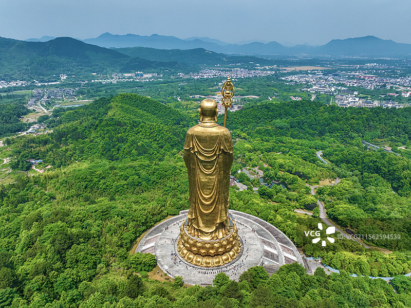 地藏王菩萨圣像背面+安徽省池州市青阳县九华山-大愿文化园图片素材