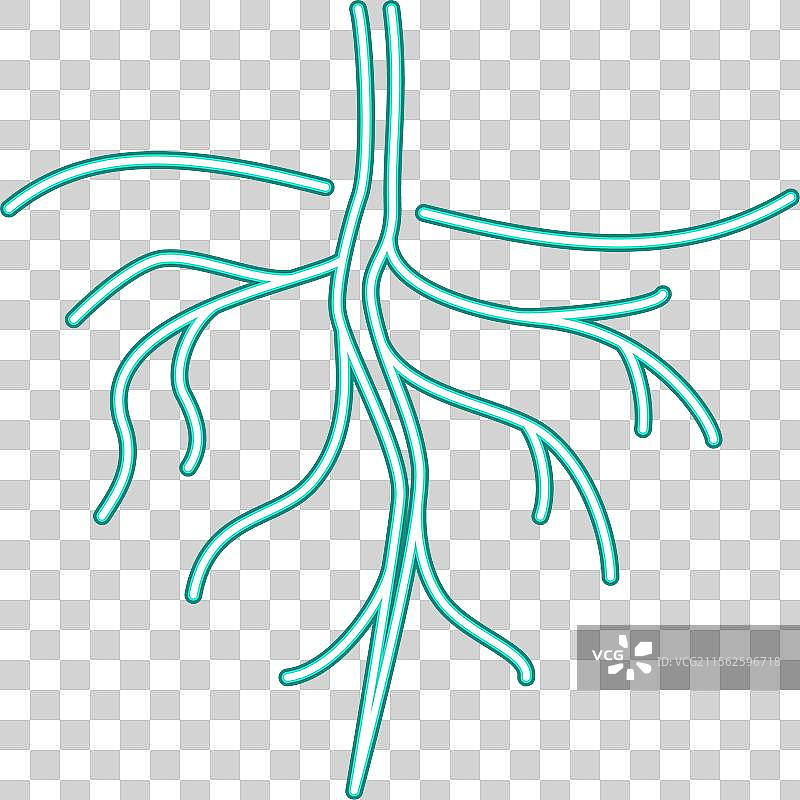 植物根部霓虹灯图标图片素材