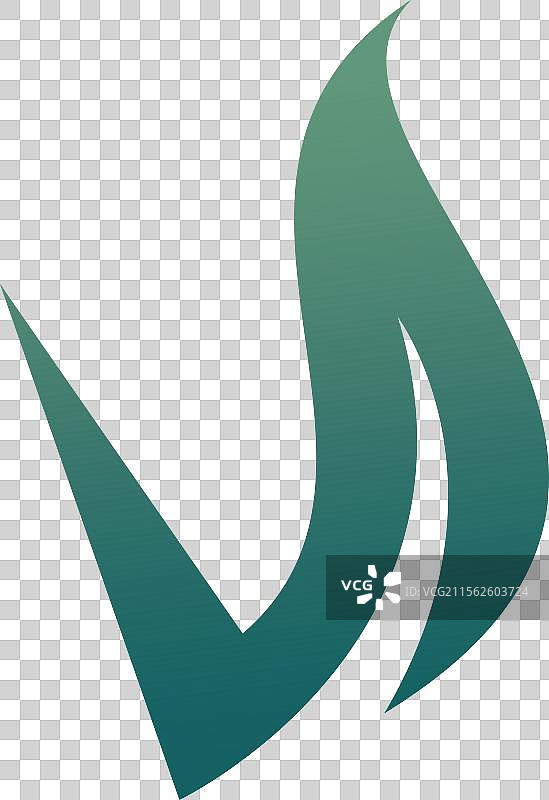 V形叶子logo设计 V形自然logo图片素材