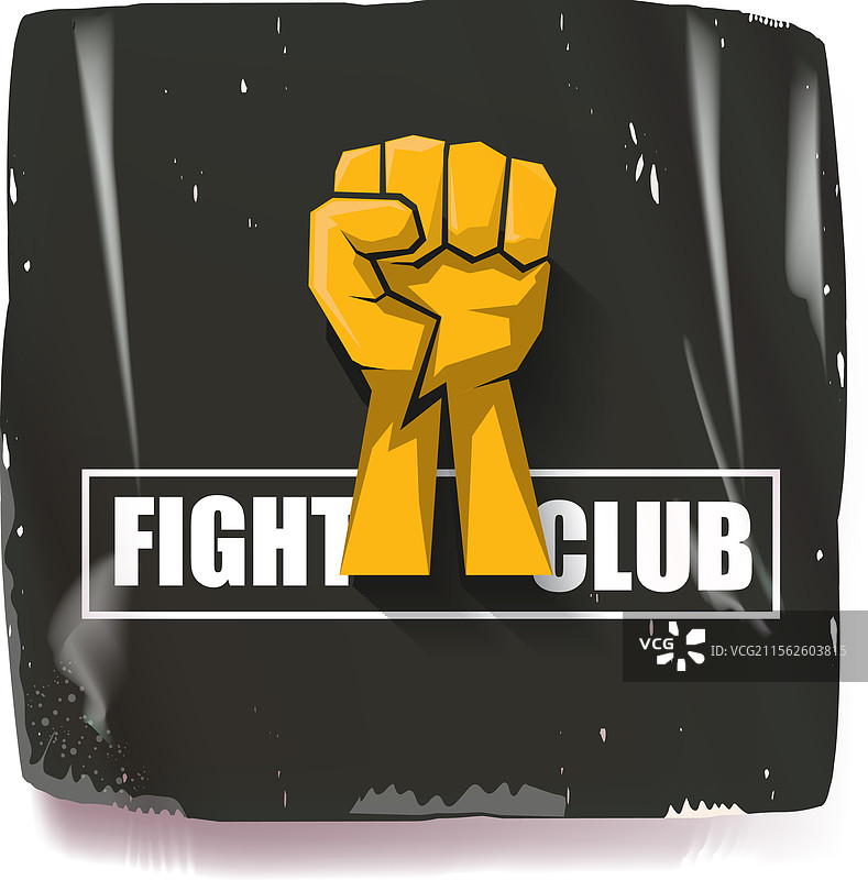 斗争俱乐部灰色贴纸与标志图片素材