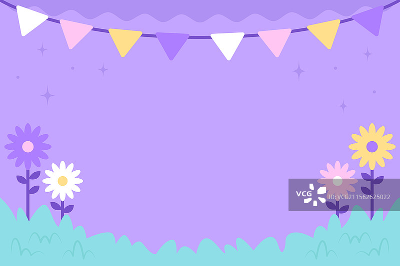 复活节海报横向框架边框背景图片素材