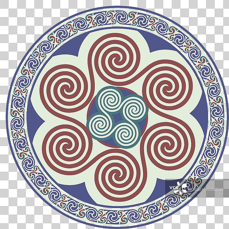 北欧凯尔特风格的奥丁乌鸦图片素材