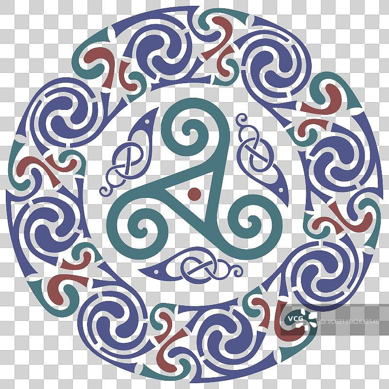 圆形凯尔特设计 凯尔特曼陀罗图片素材