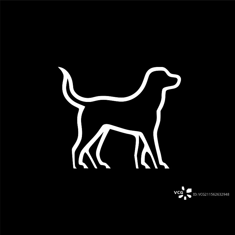 狗 - 极简和简单的轮廓图片素材