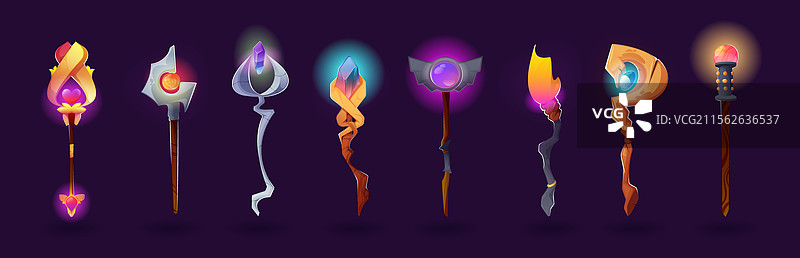 术士权杖魔法杖收藏图片素材