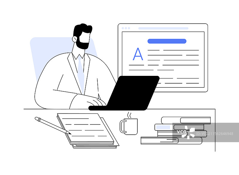 孤立的主编卡通形象图片素材