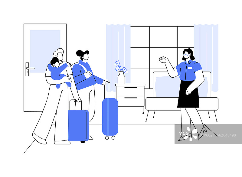 孤立的卡通客栈主人图片素材