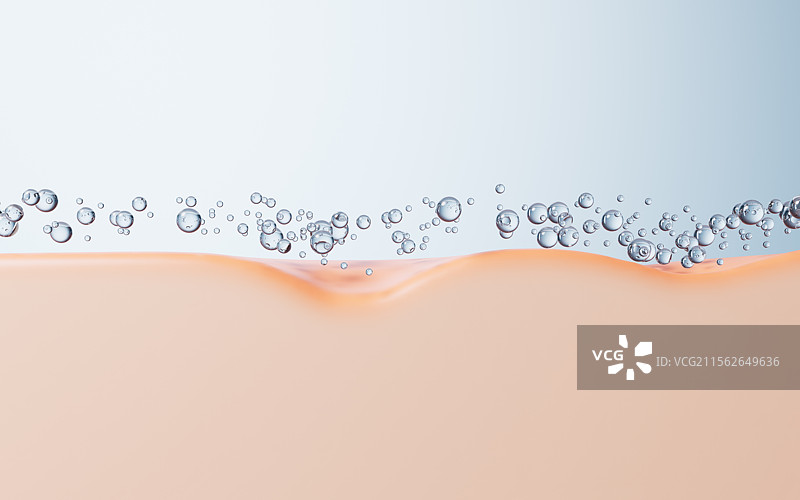 皮肤与流动清洗的水珠三维渲染图片素材