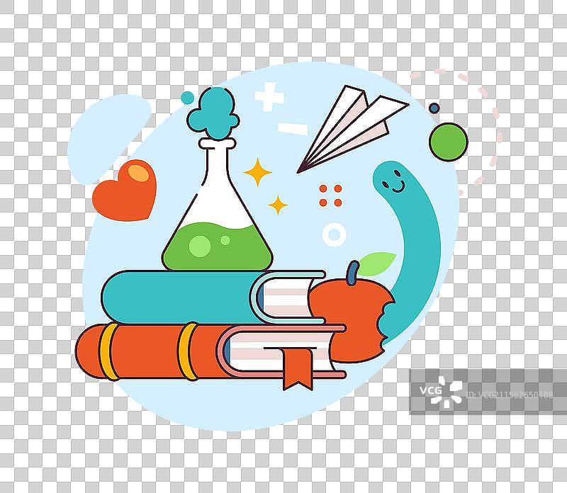 化学或生物课本和试管图片素材