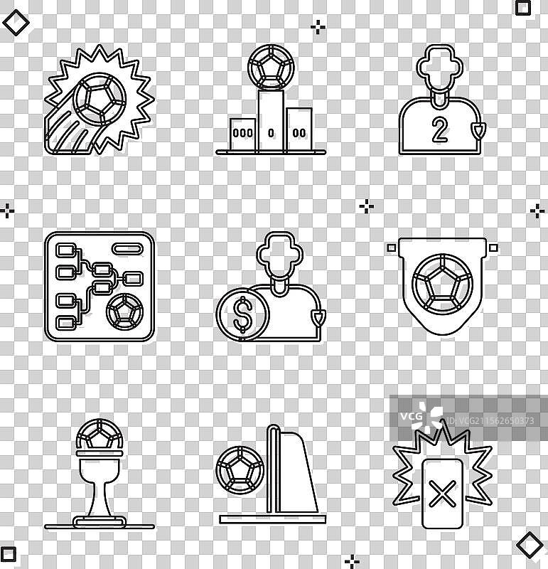 足球奖杯与运动获胜者的足球。图片素材