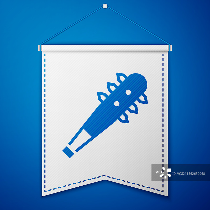 蓝色中世纪链锤球图标图片素材