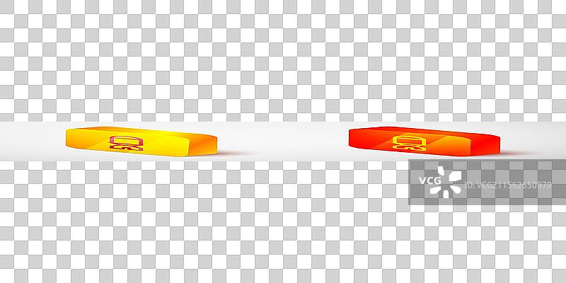 等距线条火箭发射器与导弹图标图片素材