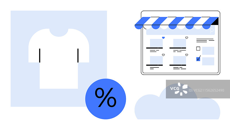 电子商务购物与在线折扣图片素材