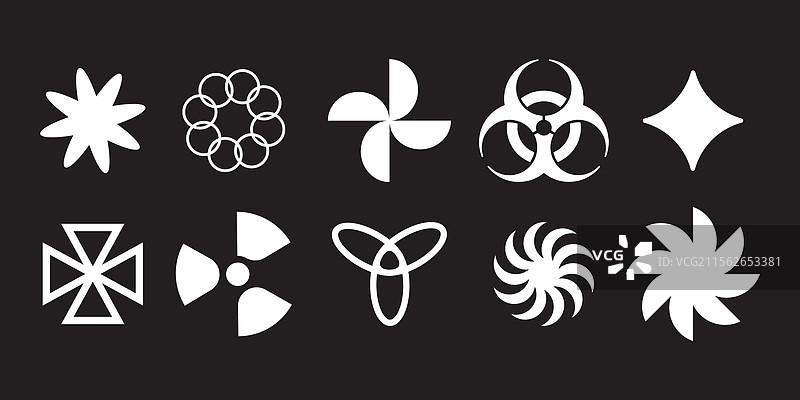 简单的几何星星元素与地球仪图片素材