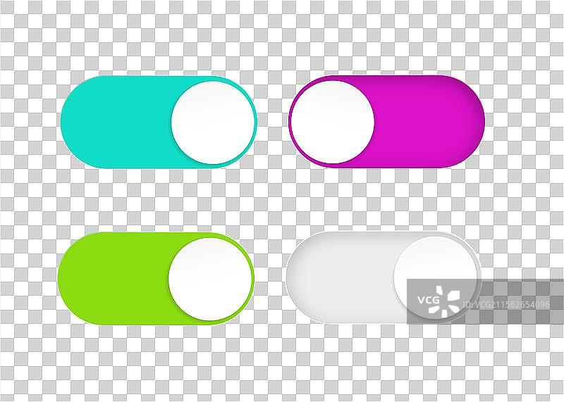 材料设计的开关按钮（开/关切换）图片素材