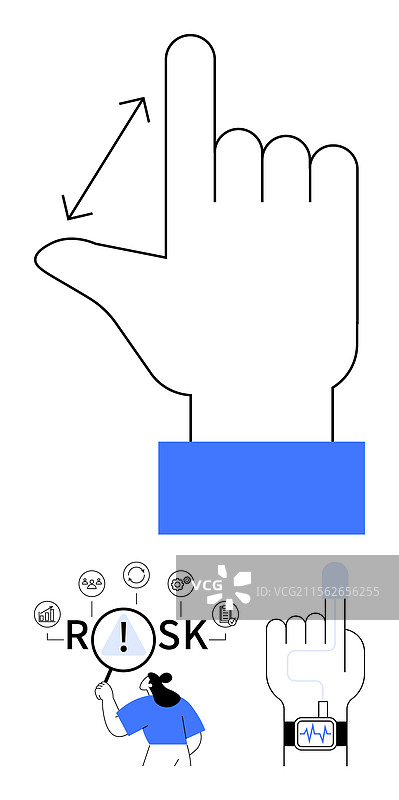 手势表示风险评估图片素材