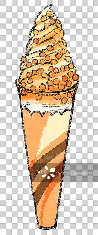 山西大同美食国风插画-沙棘冰淇淋图片素材