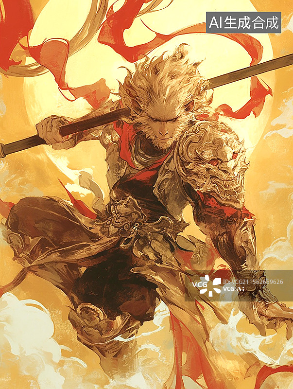 【AI数字艺术】中国风西游记形象孙悟空图片素材