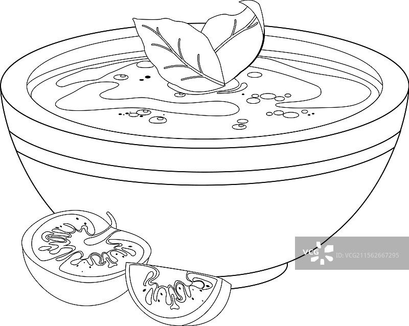 一碗自制番茄汤图片素材