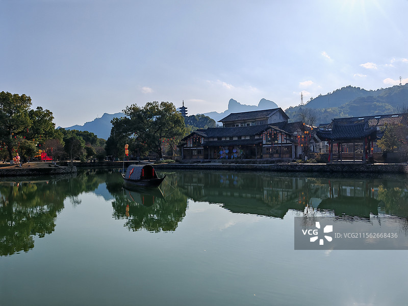 温州岩头古村风光图片素材