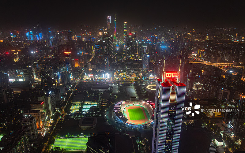 广州珠江新城CBD中轴线建筑群图片素材