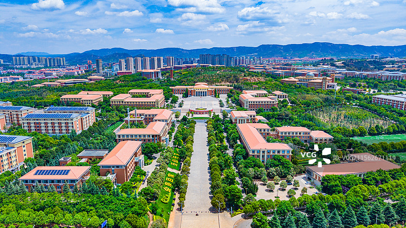 云南大学呈贡校区航拍图图片素材