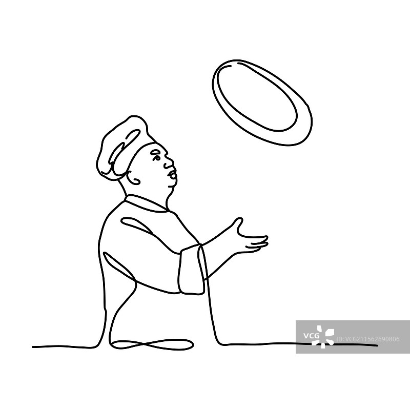 意大利餐厅的厨师正在制作比萨饼图片素材