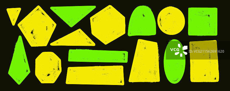 带有噪音的喷漆几何形状设置文本图片素材