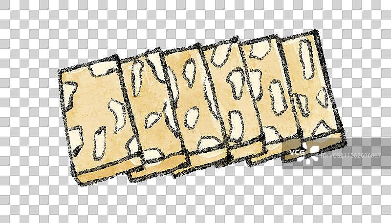 山西晋城美食国风插画-猪皮冻图片素材