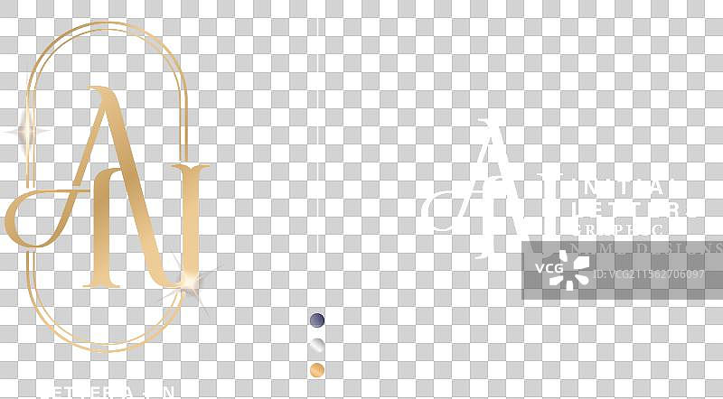 优雅的字母组合标志设计图片素材