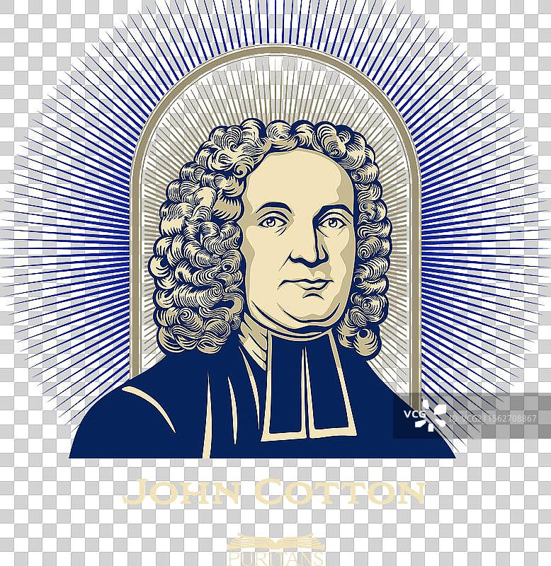 伟大的清教徒约翰·科顿图片素材