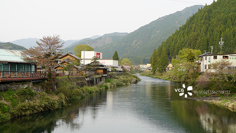 日本岐阜郡上八幡城下町图片素材