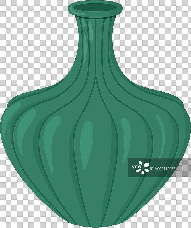 彩色陶瓷花瓶，古董花卉图案图片素材