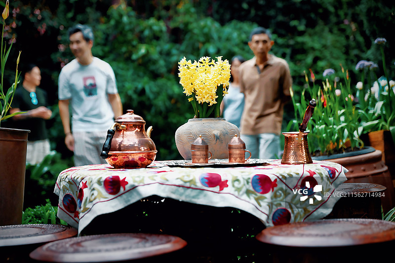春日茶桌图片素材