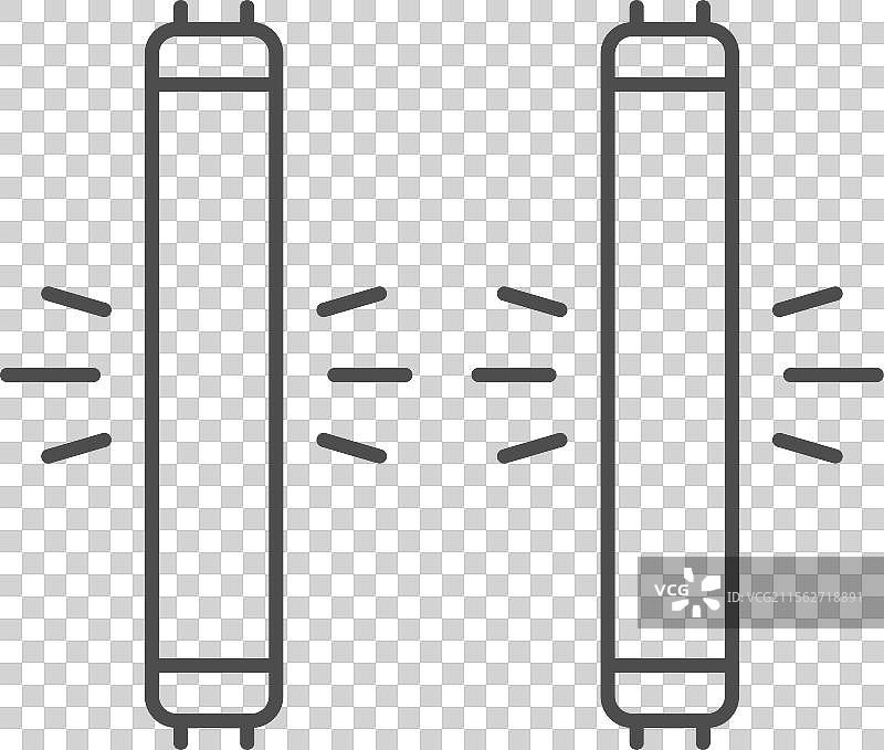 荧光灯线条轮廓图标图片素材