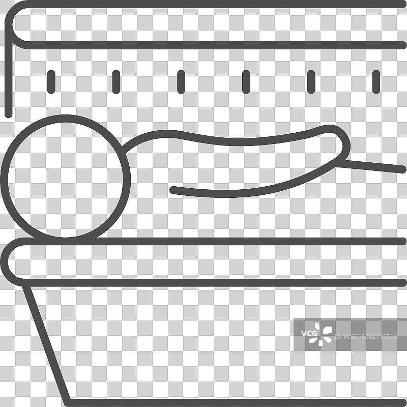 日光浴床上的人图标图片素材