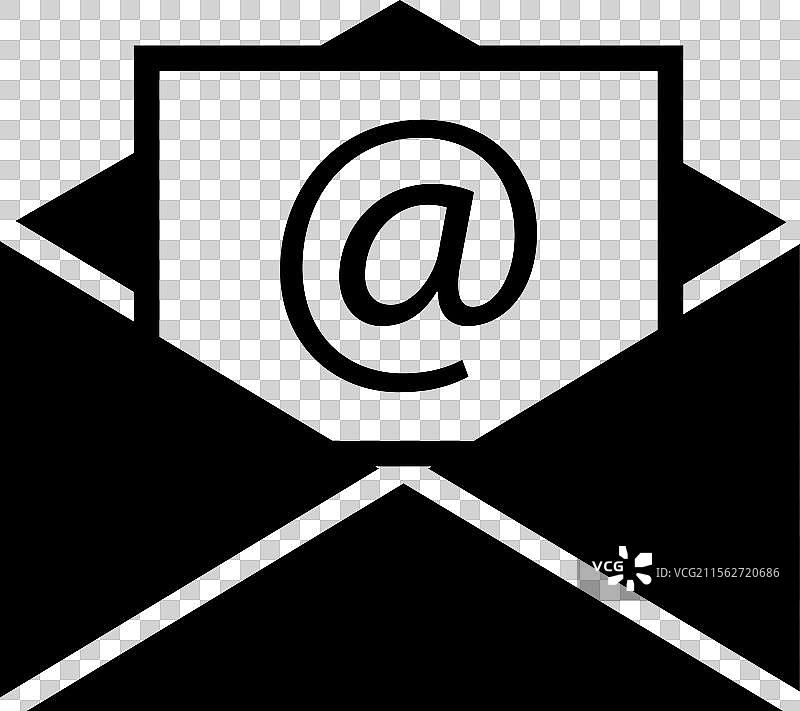 邮件信封图标，背景为纯色邮件图片素材