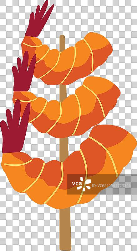 烤虾串图片素材