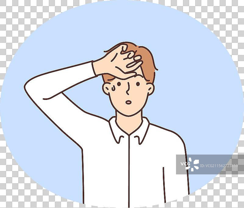 不健康的男人遭受中暑图片素材