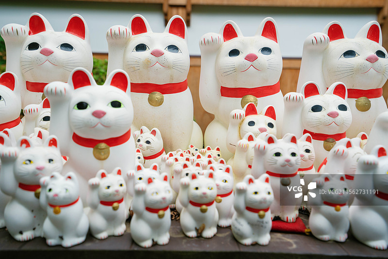 东京都世田谷区豪德寺，招财猫寺庙！图片素材
