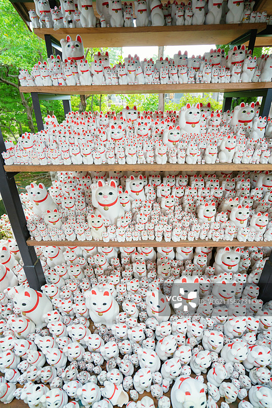 东京都世田谷区豪德寺，招财猫寺庙！图片素材