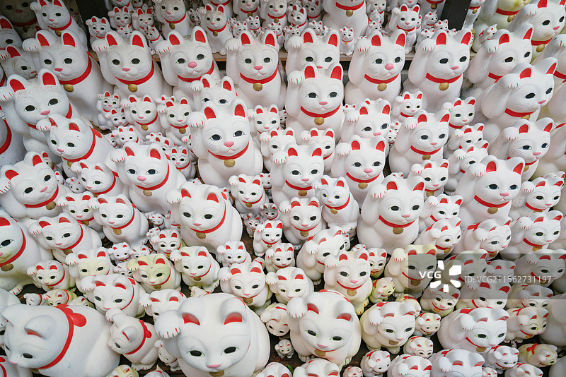东京都世田谷区豪德寺，招财猫寺庙！图片素材