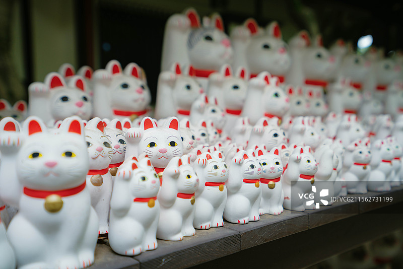 东京都世田谷区豪德寺，招财猫寺庙！图片素材