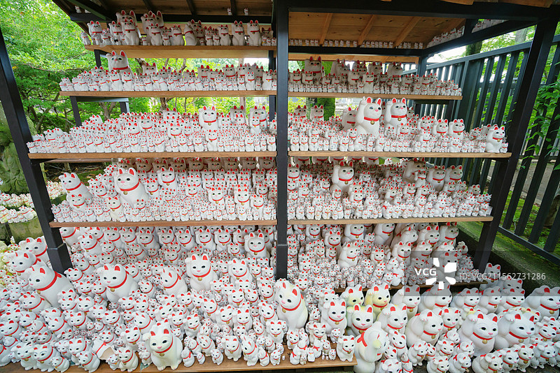 东京都世田谷区豪德寺，招财猫寺庙！图片素材
