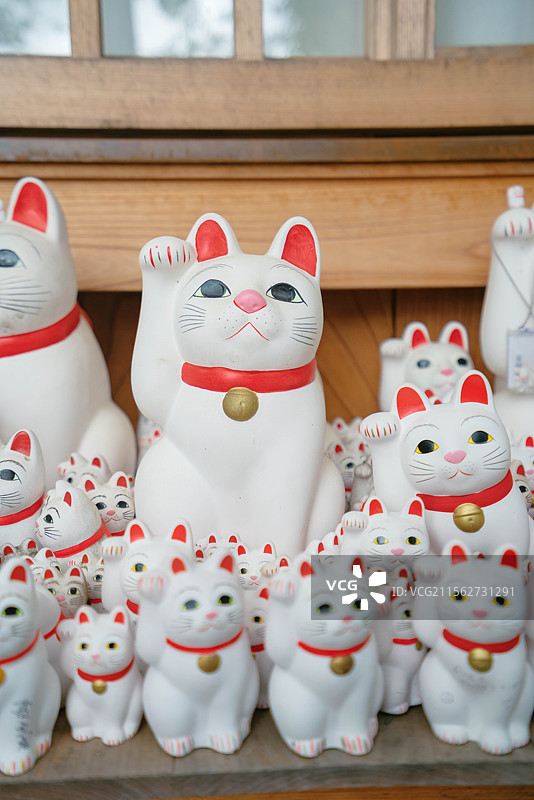 东京都世田谷区豪德寺，招财猫寺庙！图片素材