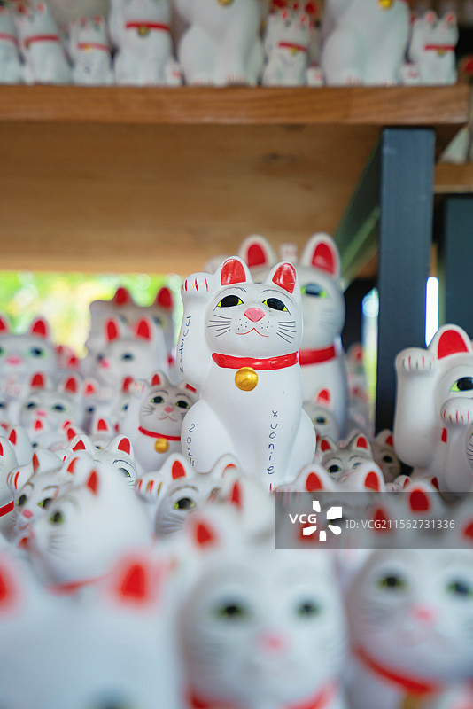 东京都世田谷区豪德寺，招财猫寺庙！图片素材
