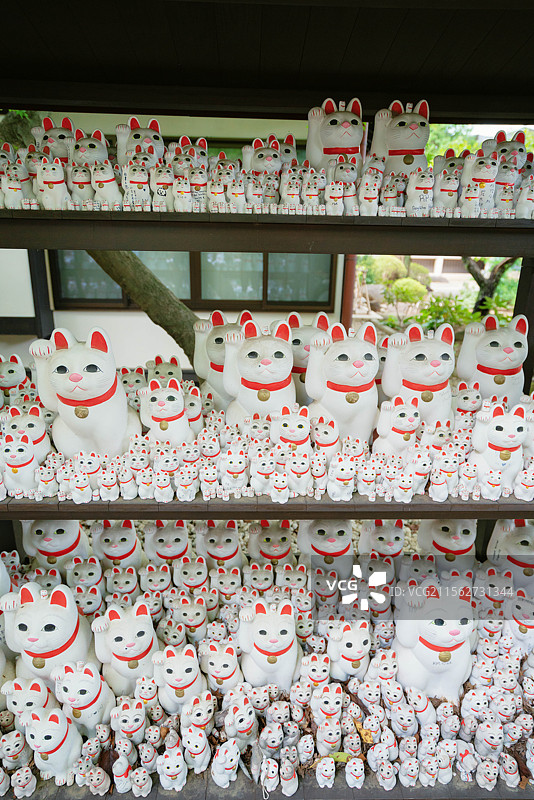 东京都世田谷区豪德寺，招财猫寺庙！图片素材