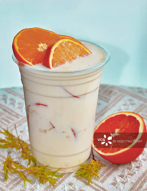 橙子水果茶饮品图片素材